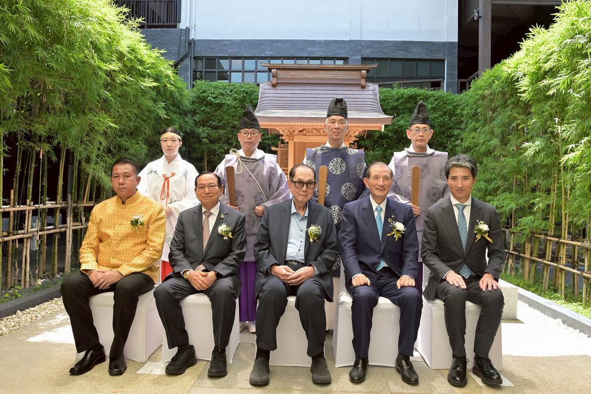 พิธีวางศิลาฤกษ์ ณ ศาลเจ้าศรีราชาโอคุนิ จินจะ สำหรับโครงการดุสิต สวีท เจ-พาร์ค ศรีราชา